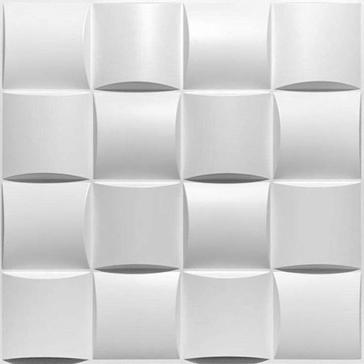 Panel 3D Mod. Aryl 50x50cm blanco. Presentación caja c/12pz